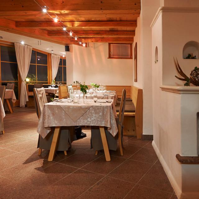 Rustic and cosy Gourmet Restaurant in South Tyrol with fireplace and great panorama