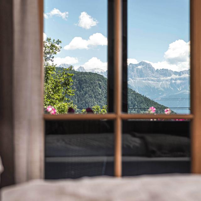 Detail of the view from Dolomiti Suite bedroom
