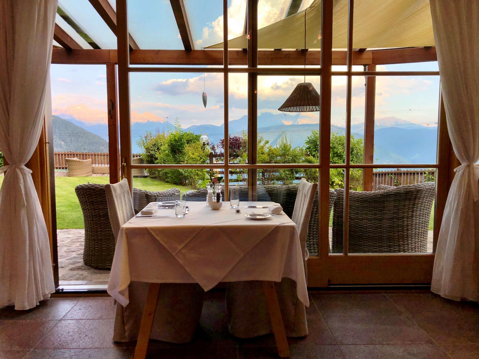 Ferienhaus Südtirol Gourmet Restaurant Dolomiten Aussicht Panorama 