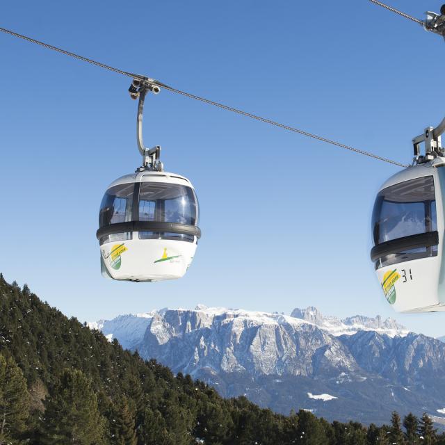 Cable Car up to Renon Mountain South Tyrol Holidays in the Dolomites