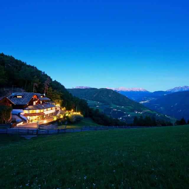 Chalet in Südtirol Berge Dolomiten Aussicht Abendstimmung Idyll